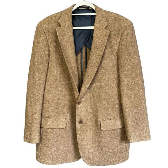 Tom James Wool Tweed Sports Coat 2 Button Blazer Jacket - Picture 1 of 10